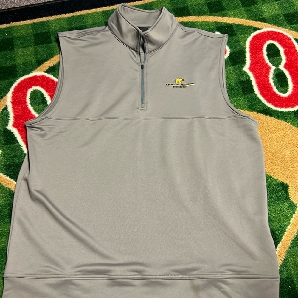 Rare Dunning Golf Nicklaus Club Monterey Golf 1/4 Zip Vest Grey Size Large
